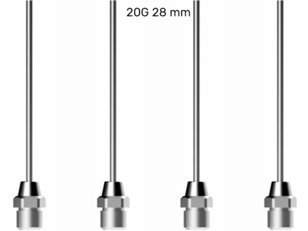 WOODPECKER Fi-G 20G 28 mm jehly pro injektáž gutaperči do kanálku (4ks/bal)