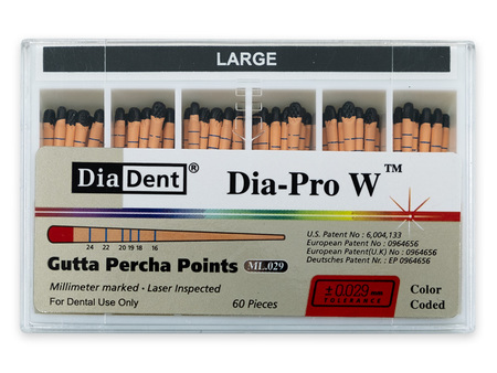 DiaDent Dia-Pro W - Gutaperčové čepy pro Wave One, vel. Large