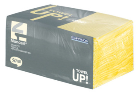 EURONDA Monoart TOWEL UP ochranná zástěra pacienta, žlutá 33x45, 10balx50ks (21820441)