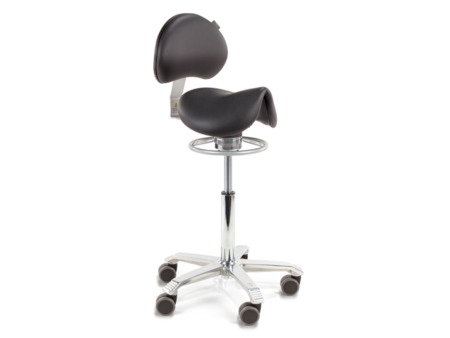 Stomatologická židle Sedlo Medical Amazone Balance s opěrkou - čalouněné, bezešvé